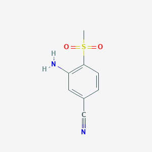 molecular formula C8H8N2O2S B1531742 3-氨基-4-甲磺酰基苯甲腈 CAS No. 1153524-12-9