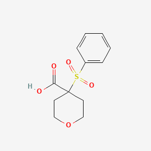 molecular formula C12H14O5S B1531743 4-(Benzenesulfonyl)oxane-4-carboxylic acid CAS No. 1153968-63-8