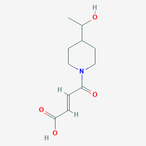 molecular formula C11H17NO4 B1531747 (E)-4-(4-(1-羟乙基)哌啶-1-基)-4-氧代丁-2-烯酸 CAS No. 1704357-79-8