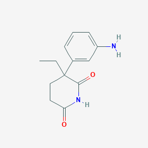molecular formula C13H16N2O2 B153175 3-(3-氨基苯基)-3-乙基哌啶-2,6-二酮 CAS No. 83417-11-2