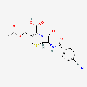 molecular formula C18H15N3O6S B15317584 (6R,7R)-3-[(acetyloxy)methyl]-7-(4-cyanobenzamido)-8-oxo-5-thia-1-azabicyclo[4.2.0]oct-2-ene-2-carboxylicacid 