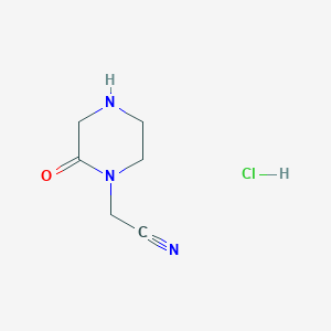 molecular formula C6H10ClN3O B1531765 2-(2-Oxopiperazin-1-yl)acetonitrile hydrochloride CAS No. 2098062-87-2