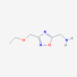 molecular formula C6H11N3O2 B15317750 (3-(Ethoxymethyl)-1,2,4-oxadiazol-5-yl)methanamine 