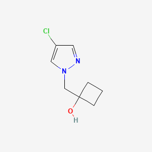 1-[(4-chloro-1H-pyrazol-1-yl)methyl]cyclobutan-1-ol