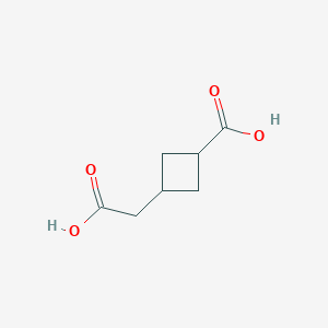 molecular formula C7H10O4 B1531779 3-(Carboxymethyl)cyclobutane-1-carboxylic acid CAS No. 2098129-74-7