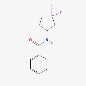 molecular formula C12H13F2NO B15317849 N-(3,3-difluorocyclopentyl)benzamide 