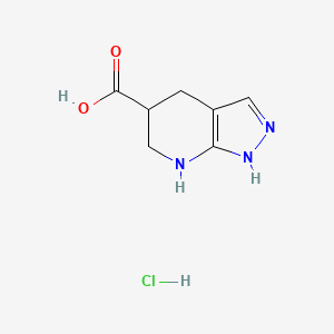 1H,4H,5H,6H,7H-pyrazolo[3,4-b]pyridine-5-carboxylicacidhydrochloride