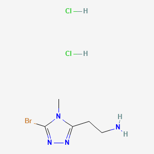 2-(5-bromo-4-methyl-4H-1,2,4-triazol-3-yl)ethan-1-aminedihydrochloride