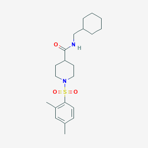 N-(cyclohexylmethyl)-1-(2,4-dimethylbenzenesulfonyl)piperidine-4-carboxamide