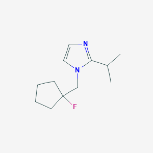 molecular formula C12H19FN2 B1531799 1-[(1-氟环戊基)甲基]-2-(丙-2-基)-1H-咪唑 CAS No. 2098151-94-9