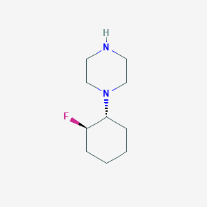 molecular formula C10H19FN2 B1531800 1-[(1R,2R)-2-氟环己基]哌嗪 CAS No. 2165487-36-3