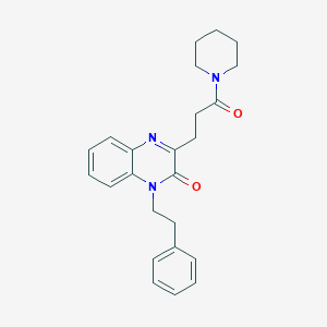 3-[3-Oxo-3-(piperidin-1-yl)propyl]-1-(2-phenylethyl)-1,2-dihydroquinoxalin-2-one