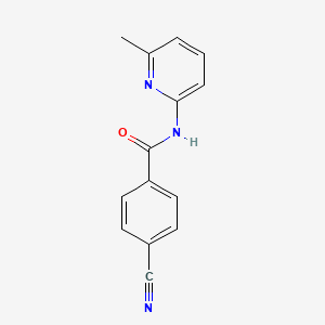 molecular formula C14H11N3O B15318015 4-cyano-N-(6-methylpyridin-2-yl)benzamide 