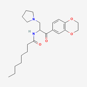 N-[1-(2,3-dihydro-1,4-benzodioxin-6-yl)-1-oxo-3-(pyrrolidin-1-yl)propan-2-yl]octanamide