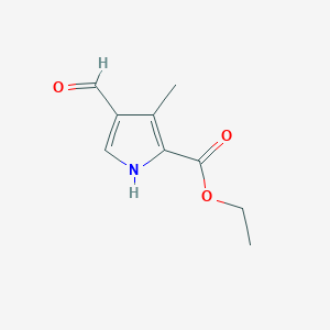 molecular formula C9H11NO3 B15318048 4-Formyl-3-methyl-1H-pyrrole-2-carboxylic acid ethyl ester 