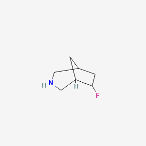 molecular formula C7H12FN B15318071 6-Fluoro-3-azabicyclo[3.2.1]octane 