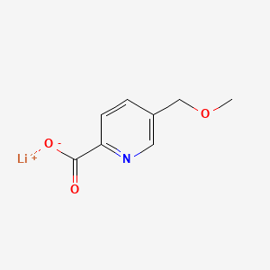 molecular formula C8H8LiNO3 B15318074 Lithium(1+)ion5-(methoxymethyl)pyridine-2-carboxylate 