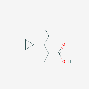 molecular formula C9H16O2 B15318211 3-Cyclopropyl-2-methylpentanoic acid 