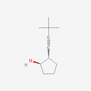 molecular formula C11H18O B1531827 (1R,2S)-2-(3,3-二甲基丁-1-炔-1-基)环戊-1-醇 CAS No. 2166180-84-1