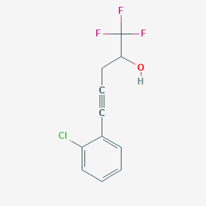 molecular formula C11H8ClF3O B1531830 5-(2-Chlorophenyl)-1,1,1-trifluoropent-4-yn-2-ol CAS No. 2098010-81-0