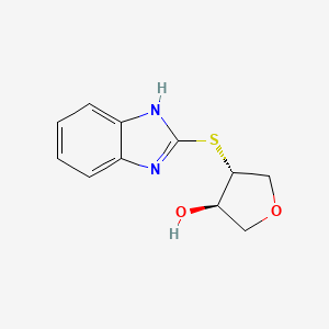 (3R,4R)-4-(1H-1,3-benzodiazol-2-ylsulfanyl)oxolan-3-ol