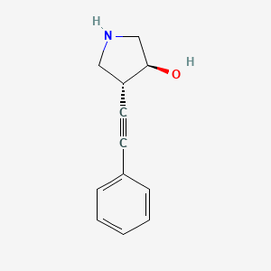 (3S,4R)-4-(2-phenylethynyl)pyrrolidin-3-ol