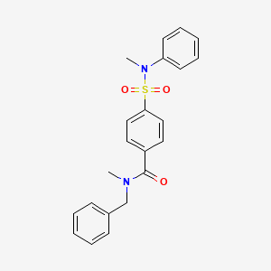 molecular formula C22H22N2O3S B15318402 N-benzyl-N-methyl-4-[methyl(phenyl)sulfamoyl]benzamide CAS No. 852955-52-3