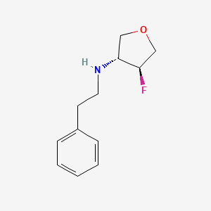 molecular formula C12H16FNO B1531843 (3R,4S)-4-fluoro-N-(2-phenylethyl)oxolan-3-amine CAS No. 2165538-31-6