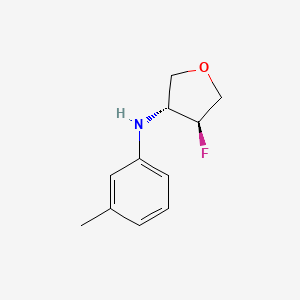 (3R,4S)-4-fluoro-N-(3-methylphenyl)oxolan-3-amine