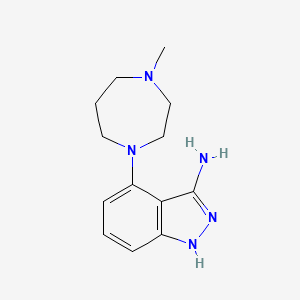 molecular formula C13H19N5 B1531852 4-(4-Methyl-1,4-diazepan-1-yl)-1H-indazol-3-amine CAS No. 2204562-48-9