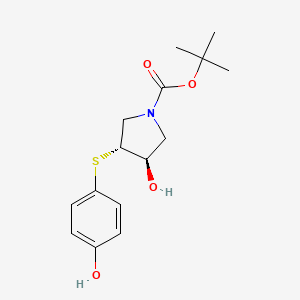 tert-butyl (3R,4R)-3-hydroxy-4-[(4-hydroxyphenyl)sulfanyl]pyrrolidine-1-carboxylate