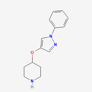 4-[(1-phenyl-1H-pyrazol-4-yl)oxy]piperidine