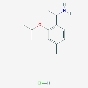 molecular formula C12H20ClNO B1531865 1-(2-Isopropoxy-4-methylphenyl)ethylamine hydrochloride CAS No. 2203843-09-6