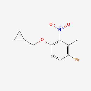 B1531867 1-Bromo-4-cyclopropylmethoxy-2-methyl-3-nitrobenzene CAS No. 2168311-34-8