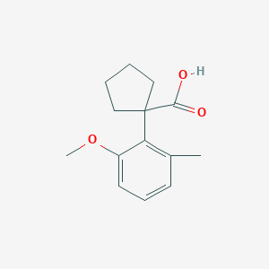 1-(2-Methoxy-6-methylphenyl)cyclopentane-1-carboxylic acid