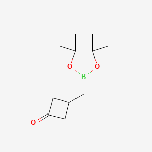 3-[(4,4,5,5-Tetramethyl-1,3,2-dioxaborolan-2-yl)methyl]cyclobutan-1-one