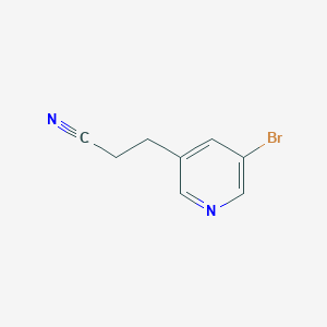 molecular formula C8H7BrN2 B15318774 3-(5-Bromopyridin-3-yl)propanenitrile 