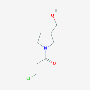 B1531879 3-Chloro-1-[3-(hydroxymethyl)pyrrolidin-1-yl]propan-1-one CAS No. 1564503-67-8