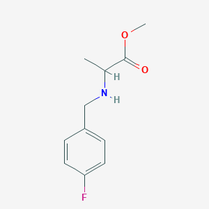 molecular formula C11H14FNO2 B15318806 Methyl (4-fluorobenzyl)alaninate 