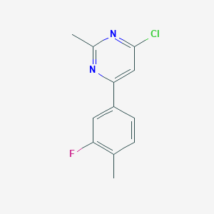 B1531885 4-Chloro-6-(3-fluoro-4-methylphenyl)-2-methylpyrimidine CAS No. 1549858-20-9