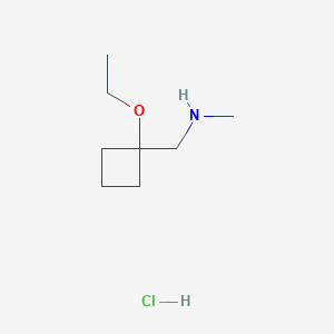 molecular formula C8H18ClNO B15318857 [(1-Ethoxycyclobutyl)methyl](methyl)amine hydrochloride 