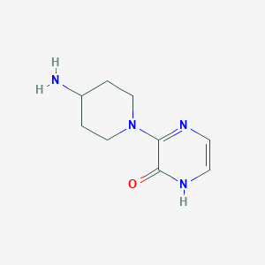molecular formula C9H14N4O B1531886 3-(4-aminopiperidin-1-yl)pyrazin-2(1H)-one CAS No. 1601735-36-7