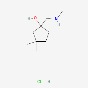 3,3-Dimethyl-1-[(methylamino)methyl]cyclopentan-1-olhydrochloride