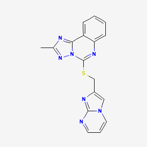 5-[({Imidazo[1,2-a]pyrimidin-2-yl}methyl)sulfanyl]-2-methyl-[1,2,4]triazolo[1,5-c]quinazoline