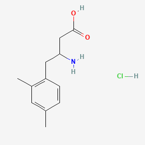 molecular formula C12H18ClNO2 B15318943 3-Amino-4-(2,4-dimethylphenyl)butanoicacidhydrochloride 