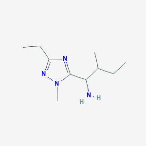 1-(3-Ethyl-1-methyl-1h-1,2,4-triazol-5-yl)-2-methylbutan-1-amine