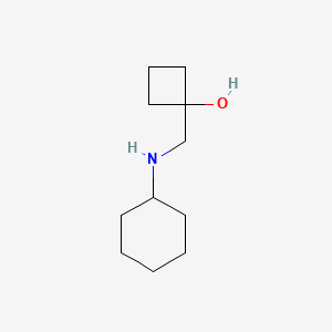 molecular formula C11H21NO B1531921 1-[(Cyclohexylamino)methyl]cyclobutan-1-ol CAS No. 1602000-85-0