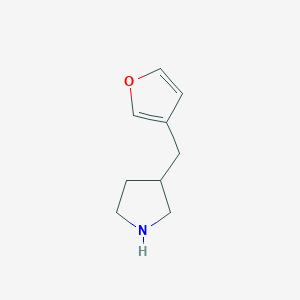 molecular formula C9H13NO B15319270 3-(Furan-3-ylmethyl)pyrrolidine 