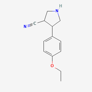 molecular formula C13H16N2O B1531929 4-(4-乙氧基苯基)吡咯烷-3-腈 CAS No. 1367032-73-2