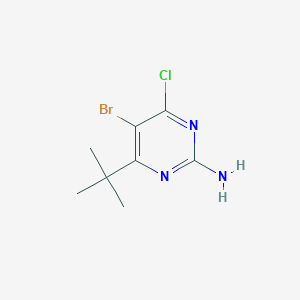 molecular formula C8H11BrClN3 B1531933 5-Bromo-4-(tert-butyl)-6-chloropyrimidin-2-amine CAS No. 1894552-79-4